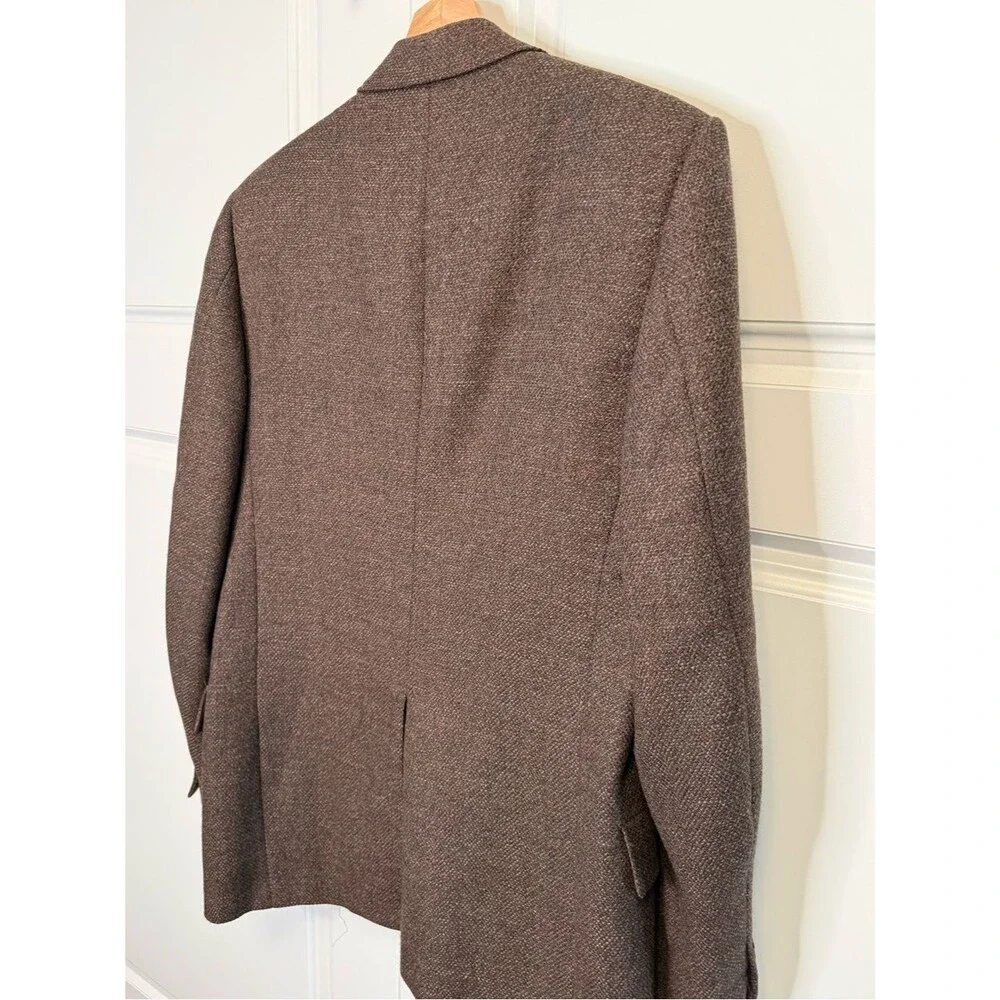 Vintage Christian Dior Monsieur Brown Tweed Blazer Sport Coat